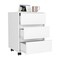 Tuhome Artemisa 3 Drawer Filing Cabinet, Four Casters, Superior Top, White ALB5974 - alternate 6